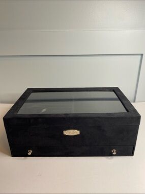 Prestige Black Jewelry Display Box with Clear Top